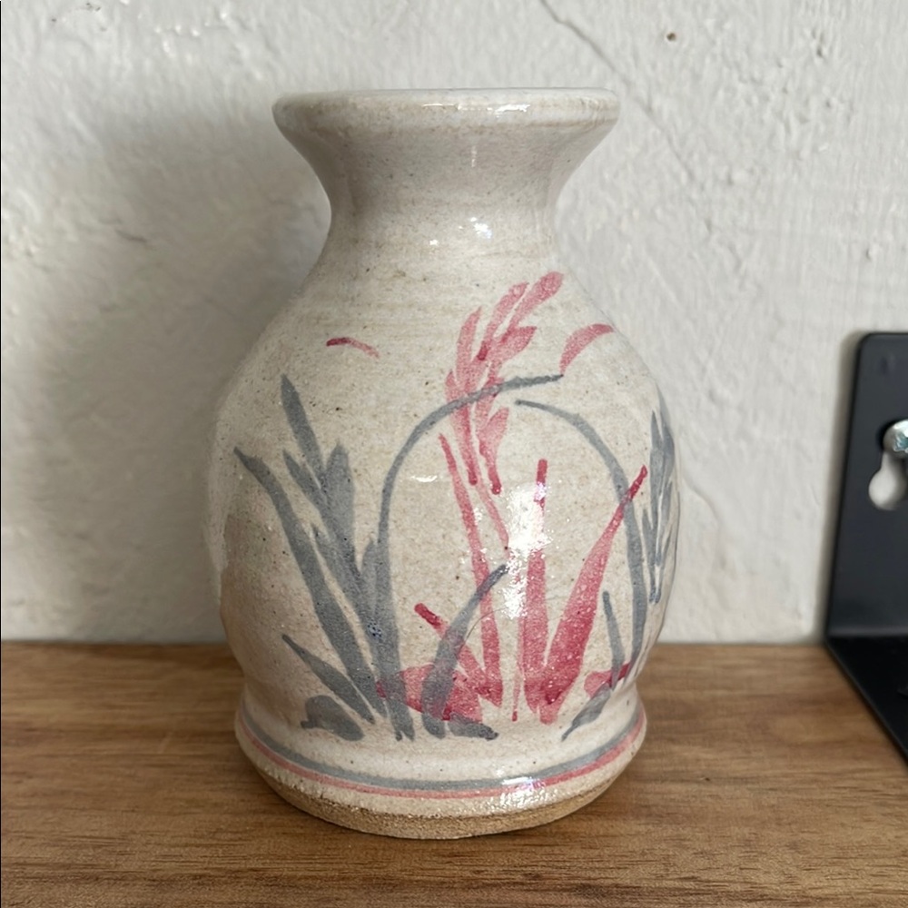 Handcrafted Ceramic Vase with Floral Design